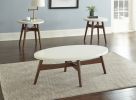 Mid-Century Modern Cocktail Table - Natural Cherry Legs, White Silverstone¬Æ Tops - Contemporary Simplicity with Classic Design