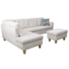 66.5" White Microfiber 3-Piece Living Room Sofa Set