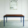 Lafayette Medium Brown and Navy Blue Wood Dining Table
