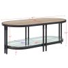ACME Brantley Coffee Table in Oak & Sandy Black Finish LV00751