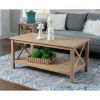 Edmiston Coffee Table with Shelf, Driftwood