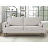 Living Room Upholstered Sofa with high-tech Fabric Surface/ Chesterfield Tufted Fabric Sofa Couch, Large-White