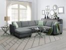 [VIDEO provided] 112*87" Sectional Sofa Couches Living Room Sets 7 Seats Modular Sectional Sofa with Ottoman L Shape Fabric Sofa Corner Couch Set with