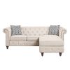ACME Waldina Reversible Sectional Sofa in Beige Fabric LV00643