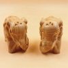 Natural Thuja Wood Elephant Figurines Craft Carved Natural Wooden Mini Animals Antique Decoration