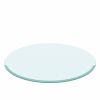 24" Round Tempered Glass Table Top Clear Glass 2/5 Inch Thick Beveled Polished Edge