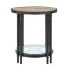 ACME Brantley End Table in Oak & Sandy Black Finish LV00752