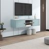 Wall Mounted 65" Floating TV Stand with Large Storage Space, 3 Levels Adjustable shelves, Magnetic Cabinet Door, Cable Management
