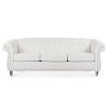 84.65" Rolled Arm Chesterfield 3 Seater Sofa