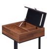 Sara II End Table in Espresso PU; Walnut & Sandy Black