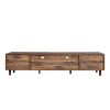 Farmhouse TV Stand Modern Wood Media Entertainment Center Console Table with 2 Doors and 2 Open Shelves
