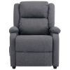 Massage Recliner Dark Gray Fabric