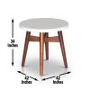 Contemporary Mid-Century Accent Tables - Natural Cherry Legs, White Silverstone¬Æ Tops - Classic Design with Modern Simplicity