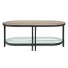ACME Brantley Coffee Table in Oak & Sandy Black Finish LV00751