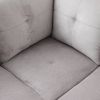 Grey White Corduroy Living Room Sofa