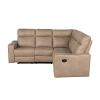 87.5" Manual Reclining Home Theater Seating Recliner Chair Sofa with Flipped Middle Backrest, 2 Cup Holders for Living Room, Bedroom, Home Theater, Li