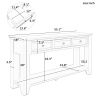 U_STYLE 55'' Modern Console Table Sofa Table for Living Room with 3 Drawers and 1 Shelf (As Same As WF299185AAK)