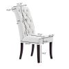 Fabric Dining Chairs, 2-Pcs Set, Wood, Light Sky