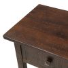 TREXM Rustic Brushed Texture Entryway Table Console Table with Drawer and Bottom Shelf for Living Room (Espresso)