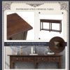 TREXM Rustic Brushed Texture Entryway Table Console Table with Drawer and Bottom Shelf for Living Room (Espresso)