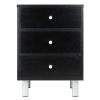 Daniel Accent Table with 3 Drawers; Black Finish