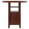 Albany High Table with Cabinet; Walnut