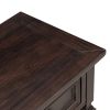 TREXM Classic Retro Style Console Table with Three Top Drawers and Open Style Bottom Shelf, Easy Assembly (Espresso)