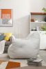Soft Cotton Linen Fabric Bean Bag Chair Filled With Memory Sponge,Ivory