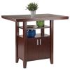 Albany High Table with Cabinet; Walnut