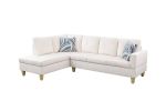 66.5" White Microfiber 3-Piece Living Room Sofa Set