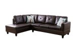 Brown Semi PU Synthetic Leather Sofa Living Room Sofa