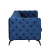 85.5" Velvet Upholstered Sofa with Sturdy Metal Legs,Modern Sofa Couch with Button Tufted Back, 3 Seater Sofa Couch for Living Room,Apartment,Home Off