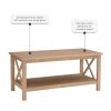 Edmiston Coffee Table with Shelf, Driftwood