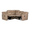 87.5" Manual Reclining Home Theater Seating Recliner Chair Sofa with Flipped Middle Backrest, 2 Cup Holders for Living Room, Bedroom, Home Theater, Li