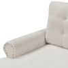 120" Modern U-Shaped Corner Sectional Sofa Upholstered Linen Fabric Sofa Couch for Living Room, Bedroom, Beige