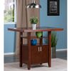Albany High Table with Cabinet; Walnut