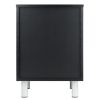 Daniel Accent Table with 3 Drawers; Black Finish