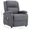 Massage Recliner Dark Gray Fabric