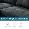 [Video] MH 82" Sleeper Sofa Bed Reversible Sectional Couch with Storage Chaise and Side storage bag for Living Room Furniture Set, silver rivets on bo