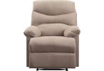 Arcadia Recliner (Motion) in Beige Woven Fabric