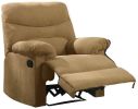 Arcadia Recliner (Motion) in Light Brown Microfiber