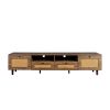 Farmhouse TV Stand Modern Wood Media Entertainment Center Console Table with 2 Doors and 2 Open Shelves