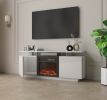 160CM high gloss TV cabinet tv unit with fireplace ,have heat and flame color changes