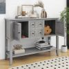 TREXM Cambridge Series Ample Storage Vintage Console Table with Four Small Drawers and Bottom Shelf for Living Rooms, Entrances and Kitchens (Antique
