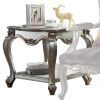 ACME Picardy End Table in Antique Platinum 83467