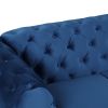 85.5" Velvet Upholstered Sofa with Sturdy Metal Legs,Modern Sofa Couch with Button Tufted Back, 3 Seater Sofa Couch for Living Room,Apartment,Home Off