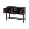 TREXM Cambridge Series Ample Storage Vintage Console Table with Four Small Drawers and Bottom Shelf for Living Rooms, Entrances and Kitchens (Espresso