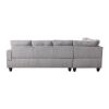 Grey White Corduroy Living Room Sofa