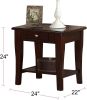 Modern Wooden Brown 1pc End Table Living Room Sofa Side Table