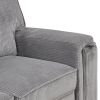U_STYLE Upholstery Sleeper Sectional Sofa with Storage Bags and 2 cup holders on Arms